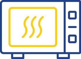 Microwave Line Two Colour Icon Design vector