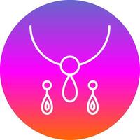 Jewelry Line Gradient Circle Icon vector