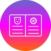 Comic Book Line Gradient Circle Icon vector