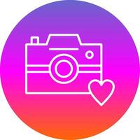 Photo Camera Line Gradient Circle Icon vector