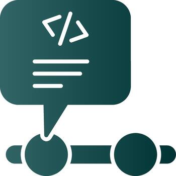 Programming Glyph Gradient Icon vector