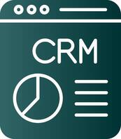 CRM Glyph Gradient Icon vector