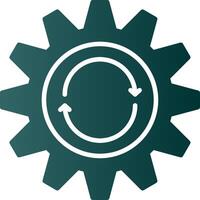 Repeat Glyph Gradient Icon vector