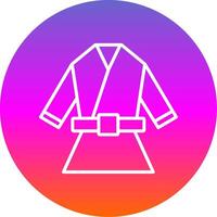 kimono línea degradado circulo icono vector