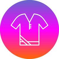 Shirt Line Gradient Circle Icon vector