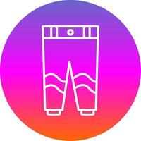 Trousers Line Gradient Circle Icon vector
