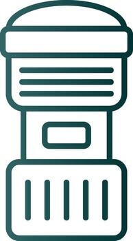 Camera Lens Line Gradient Icon vector