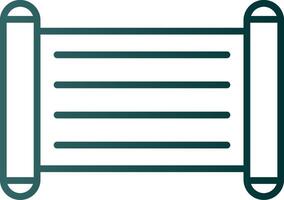 Old Scroll Line Gradient Icon vector