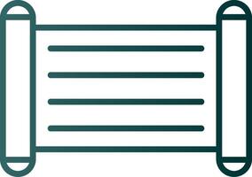 Old Scroll Line Gradient Icon vector