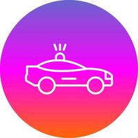 Car Line Gradient Circle Icon vector