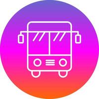 Bus Line Gradient Circle Icon vector