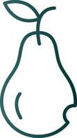 Pear Line Gradient Icon vector