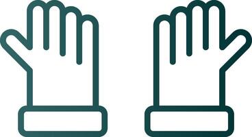 Gloves Line Gradient Icon vector