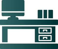 Work Space Glyph Gradient Icon vector