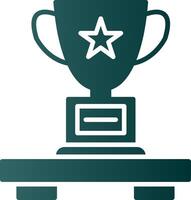 Trophy Glyph Gradient Icon vector