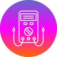 Multimeter Line Gradient Circle Icon vector