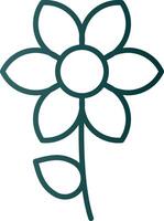 Flower Line Gradient Icon vector