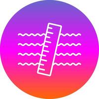 Ruler Line Gradient Circle Icon vector