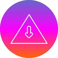 Sign Line Gradient Circle Icon vector
