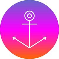 Anchor Line Gradient Circle Icon vector