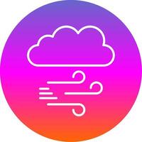 Windy Line Gradient Circle Icon vector