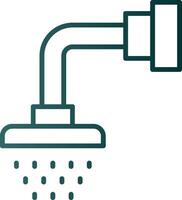 Shower Head Line Gradient Icon vector