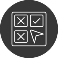 Selection Line Inverted Icon Design vector