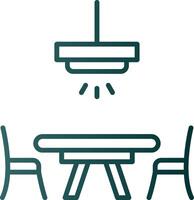 Dinner Table Line Gradient Icon vector