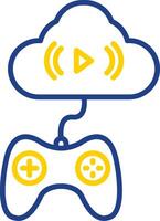 Cloud Line Two Colour Icon Design vector