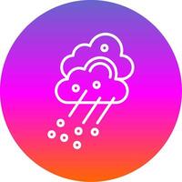 granizo línea degradado circulo icono vector