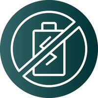 No Battery Glyph Gradient Icon vector