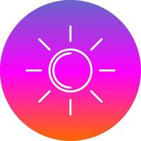 Sun Line Gradient Circle Icon vector