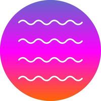 Waves Line Gradient Circle Icon vector