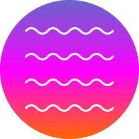 Waves Line Gradient Circle Icon vector