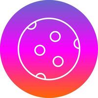 Luna línea degradado circulo icono vector