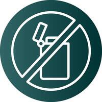 No Lighter Glyph Gradient Icon vector