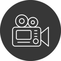 Camera Line Inverted Icon Design vector