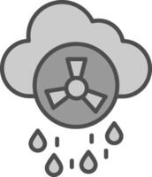 Acid Rain Line Filled Greyscale Icon Design vector