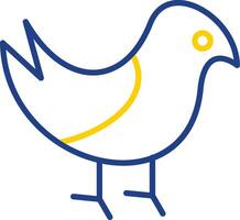 Bird Line Two Colour Icon Design vector