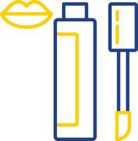 Lip Gloss Line Two Colour Icon Design vector