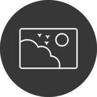 imagen línea invertido icono diseño vector