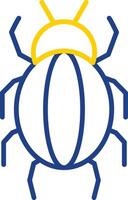 Spider Line Two Colour Icon Design vector