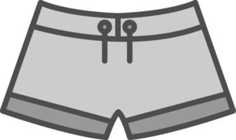 nadando pantalones línea lleno escala de grises icono diseño vector