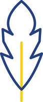 Feather Line Two Colour Icon Design vector