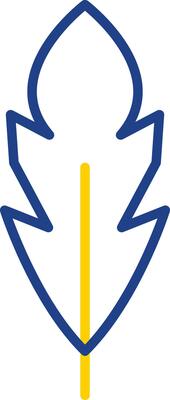 Feather Line Two Colour Icon Design