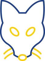 Fox Line Two Colour Icon Design vector