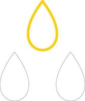 Water Drop Line Two Colour Icon Design vector