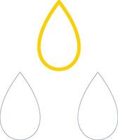 Water Drop Line Two Colour Icon Design vector