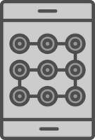 Lock Pattern Line Filled Greyscale Icon Design vector