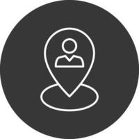 Location Line Inverted Icon Design vector